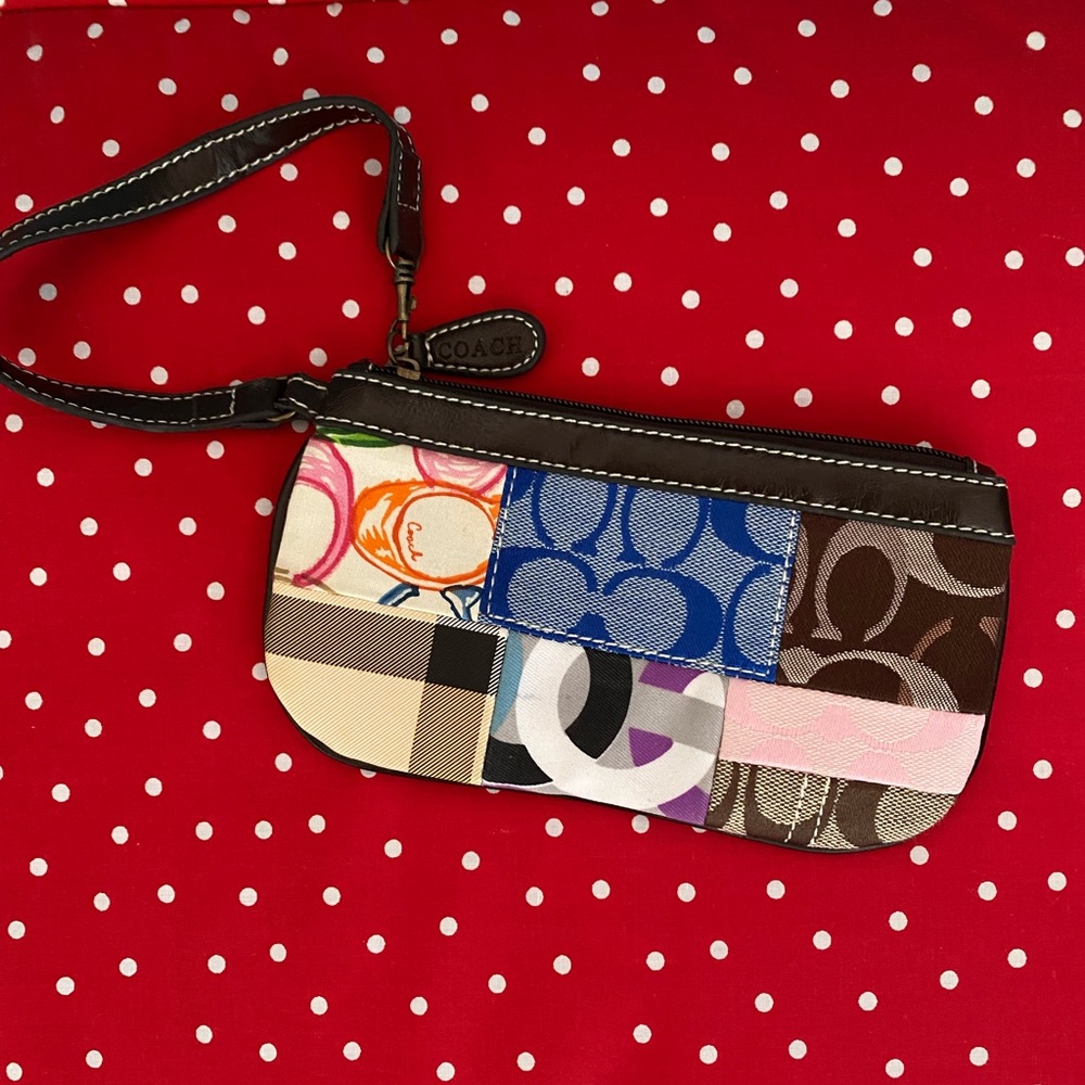 Coach large wristlet. Barely used